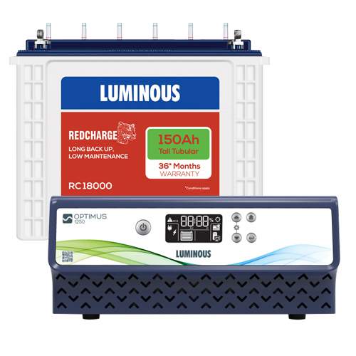 Luminous Optimus 1250+150AH Battery Combo